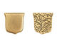 Nunn Design Antique Gold (plated) Crest Ensign Tag 17mm