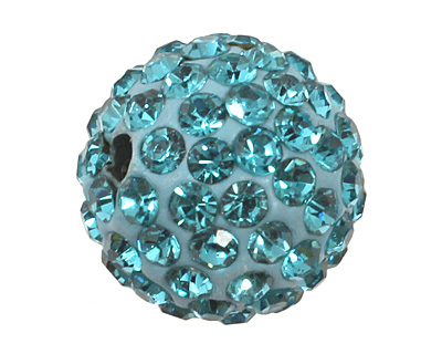Aquamarine Pave Round 12mm