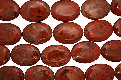 Brecciated Jasper Flat Oval 40x30mm