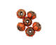 Grace Lampwork Coral w/ Metal Dots Rondelle 9x14mm