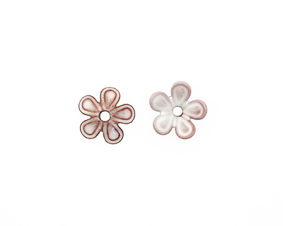 C-Koop Enameled Metal White 5 Petal 15mm
