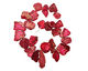 Ruby Impression Jasper Flat Freeform Drop Graduated 5-26x15-44mm