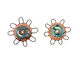 Jangles Ceramic Pink, Turquoise Small Pinwheel 27-28mm