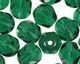 Czech Fire Polished Glass Green Emerald Round 6mm