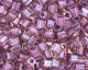 TOHO Rainbow Rosaline (with Opaque Purple Lining) Cube 1.5mm Seed Bead