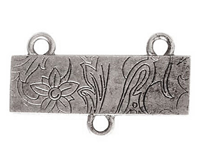 Nunn Design Antique Silver (plated) Large Thin Vine Connector 17x30mm