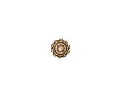 TierraCast Antique Gold (plated) Beaded Cap Glue In 8x7mm