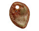Kylie Parry Ceramic Rust & Sage Tiny Autumn Leaf Charm 15x21mm