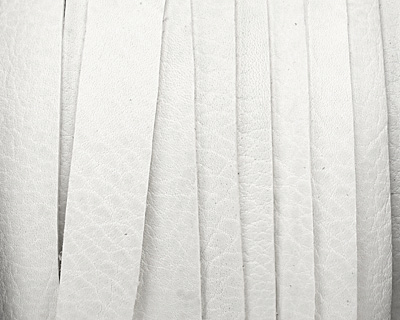 White Deertan Leather Lace 10mm