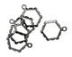 Artistic Wire Hematite Hexagon Wrapper 18x24mm