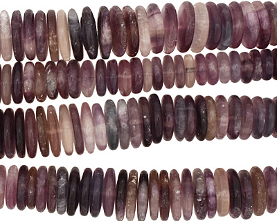 Rainbow Fluorite Disk Graduated 4x8-20mm