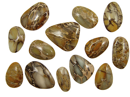 Rainbow Impression Jasper Freeform Cabochon 14-35x25-46mm