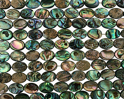 Abalone Flat Oval 14x10mm