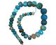 Sky Blue Line Agate Faceted Rondelle Graduated 6-13x11-21mm