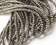 Golden Pyrite (silver tone) Faceted Rondelle 4mm