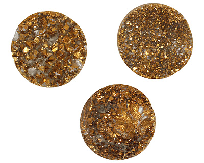 Druzy (metallic gold) Round Cabochon 25mm