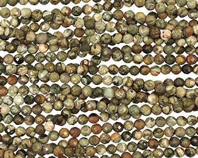 Rhyolite Faceted Round 6mm
