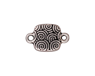 TierraCast Antique Silver (plated) Spiral Link w/ Glue In 20x13mm