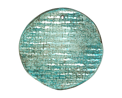 Humble Beads Polymer Clay Teal Robin Pendant 34mm
