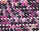 Purple Line Agate Faceted Round 10mm