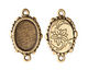 Nunn Design Antique Gold (plated) Mini Ornate Oval Bezel Link 24x15mm