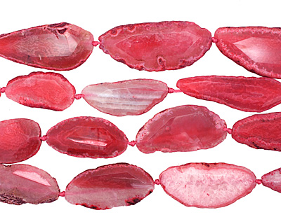 Pink Agate Natural Edge Freeform Faceted Slab 47-70x28x40mm