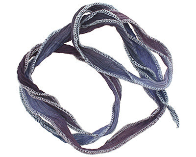 Moody Blues Blend Hand Dyed 100% Silk Ribbon 1/2
