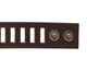 Brown Leather Ladder Cuff 1 3/8"