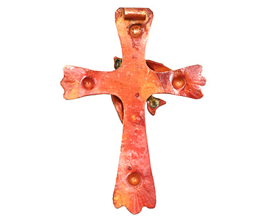 Patricia Healey Copper Cross w/ Peace Dove Pendant 46x65mm