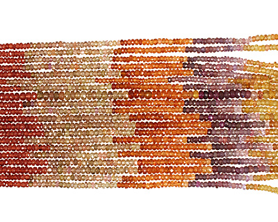 Sapphire (multi-color) Faceted Rondelle 2.5-3mm
