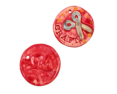 Jangles Ceramic Craft Pendant 38-39mm
