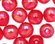 Czech Glass Luster Iris Red Round 6mm
