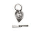 Antique Silver (plated) Simple Leaf Toggle Clasp 26x13mm, 23mm bar