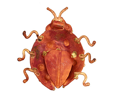Patricia Healey Copper Lady Bug Pendant 42x47mm