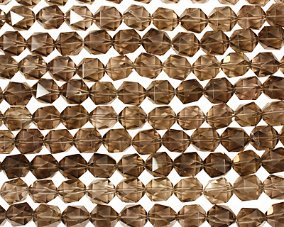 Smoky Quartz Faceted Barrel 15-16x13-14mm
