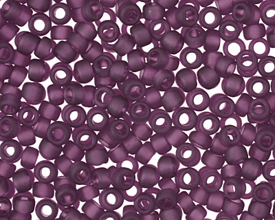 TOHO Transparent Frosted Amethyst Round 15/0 Seed Bead