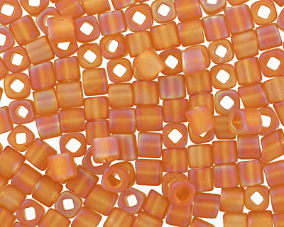 TOHO Transparent Rainbow Frosted Dark Topaz Cube 1.5mm Seed Bead