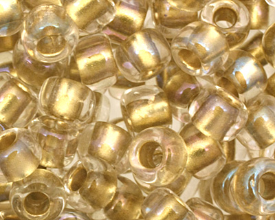 TOHO Crystal (with Gold Lining) Round 6/0 Seed Bead