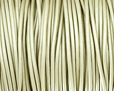 Shell (metallic) Round Leather Cord 2mm