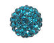 Teal Pave Round 10mm