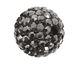 Jet Hematite Pave Round 12mm (1.5mm hole)