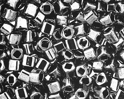 TOHO Metallic Hematite Cube 1.5mm Seed Bead