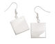Silver (plated) Square Bezel Earrings 17mm