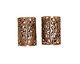 Stampt Antique Copper (plated) Short Deco Filigree Tube 26x18mm