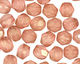 Czech Fire Polished Glass Matte Luster Transparent Gold/Smoky Topaz Round 4mm