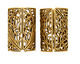 Stampt Antique Gold (plated) Short Deco Filigree Tube 26x18mm