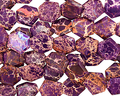 Purple Impression Jasper Faceted Flat Slab 29-30x28-30mm
