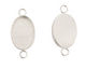 Silver (plated) Oval Bezel Link 29x20mm