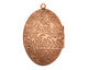 Antique Copper (plated) Oval Victorian Rose Heirloom Locket 27x41mm