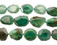 Green Agate Natural Edge Freeform Faceted Slab 41-52x18-38mm